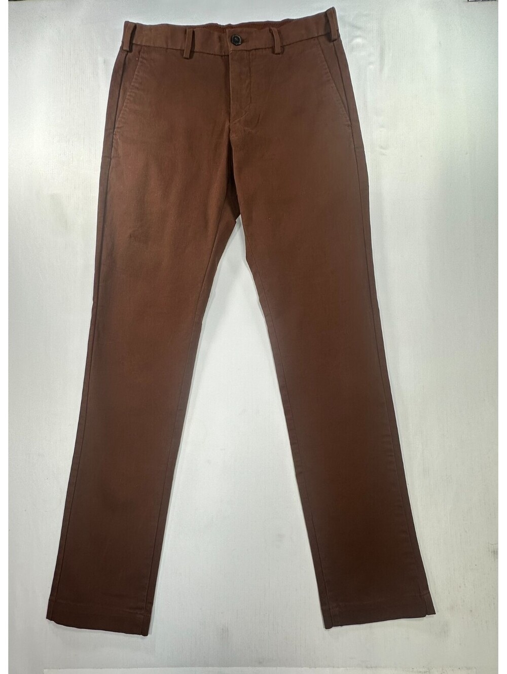UniQlo Straight Leg Flat Front Chinos Red/Brown Mens 29/34